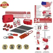 Robust Electrical Lockout Tagout Kit - OSHA-Certified with Key Locks Included