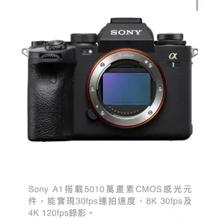 【eYe攝影】台灣公司貨 SONY A1 全片幅 單眼相機 5000萬畫數 高速連拍