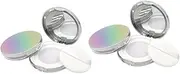 Vaguelly Loose Powder Boxes Set Portable Makeup Setting Powder Jar Mirror Airtight Travel Container Abs Plastic Great for Diy Makeup