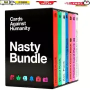 Cards Against Humanity Nasty Bundle 6 Themed Packs + 10 New Cards