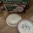 Royal Seasons Stoneware Snowmen Hanging Stockings 10.5” Dinner Plates Set 2 NEW