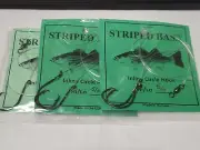 3 USA MADE Hi-Lo Pompano Dropper Loop Striped Bass 5/0 Inline Circle Hook Rigs