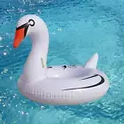 Inflatable Swan Pool Float Inflatable Floating Lounger Chair Water Floating Bed