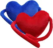 Cabilock 2Pcs Heart Shape Pillow Cushion Soft Stuffed Doll for Valentine's Day Wedding Decor Cozy Sofa Accent Present for Couples