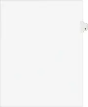 Individual Legal Exhibit Avery Style Dividers 6 Side Tab 8.5x11in 25 Sets/PK 6EA