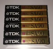 6) TDK SA 60-90 min 1991 Canadian version high bias Tape for Cassette deck