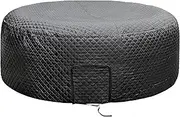 Tlswshsy 82'' x 27'' Insulated Inflatable Hot Tub Thermal Cover, Energy Efficient Hot Tub Cover with Zipper Door, Inflatable Hot Tubs Full Coverage for Keeping Warm Extra Insulation and Dustproof