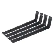 4pcs Black Shelf Bracket 22 inch L Floating Shelf Bracket for Shelves