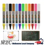 Branded 12 Colours Liquid Chalk Marker Paint Pens LED Note Board Glass Window