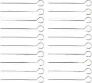 Generic 50Pcs Stainless Steel Grilling Skewers Meat Sticks for BBQ High Temperature Resistant Roasting Tools for Outdoor and Family Barbecue Activities