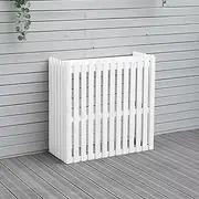 Wooden Garden air Conditioner Fence,Privacy Fence Panels for Outside,Trash can Fence Decorate,Ventilation Air Conditioning Cover,Patio Pool Equipment Enclosure,Can be Used for Plant Display Stands. (
