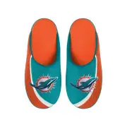 FOCO NFL Men's NFL Miami Dolphins 2022 Big Logo Color Edge Slippers
