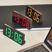 LED Digital Mirror Alarm Clock with Voice Control Temperature and Snooze