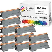 Cartridge Planet 10-Pack Compatible Toner Cartridge for Brother TN-2250 TN2250 (2,600 pages) for Brother DCP7060D DCP7065DN FAX2840 FAX2950 HL2240D HL2242D HL2250DN HL2270DW MFC7240 MFC7360N MFC7362..