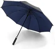 Portable Windproof Large Golf Umbrella Oversized Canopy Vented Stick Umbrella Waterproof Automatic Open Stick Umbrella for Men Women Business