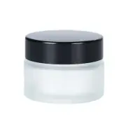 15ml /0.5 oz, 60 pack Empty Frosted Clear Glass jar with Inner Liners and Lids