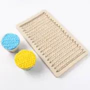 Sweater Pattern Knitting Texture Woolen Yarn Shape Silicone Mold Fondant Too LT