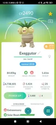 Exeggutor ( Caught In 2018 ) Pokemon Trade Go