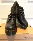 NIB Dr Martens Women's LEONA Black Platform Shoes Oxford Size US 9