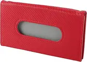 X AUTOHAUX Car Tissue Holder Car Tissue Box Organizer Carbon Fiber Pattern Small Grid PU 9.06"x5.12"x0.79" Red 1 Pc