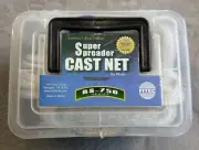 Cast Net Mesh Super Spreader Fitec RS-750 4.5’ Radius 3/8” Sq. Model 10145 Clear