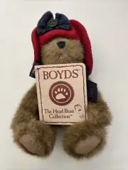 Vintage Boyd's Bear Brown w/ Corduroy Hat Head Bean Collection Mamie Glorybear