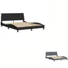 Bed Frame with LED Lights Slatted Mattress Base Bedstead Bedroom Velvet vidaXL