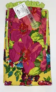 NEW April Cornell 4-Piece Kitchen Set Oven Mitt Potholder & 2 Tea Towels Floral
