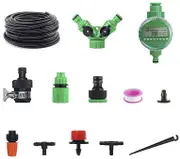 Ozoffer 202PC 50M Hose Garden Irrigation System Timer Plant Watering DIY Micro Drip Kits