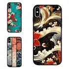 For iPhone XS 11 12 13 14 15 16 Pro Max luxurious bushido Kimono Hard Black Case