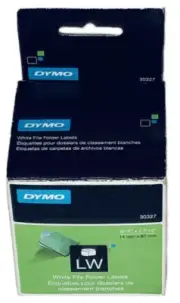 Dymo LabelWriter File Folder Labels 9/16" x 3 7/16" 30327 NEW 2 x 130 Roll White