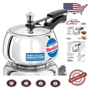 Compact 3L Handi Pressure Cooker - Quick Cooking in Stylish Silver Finish