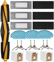 16PCS Replacement Parts，Compatible for Ecovacs，Compatible for Deebot，T8+/T9+/N8+/N8 Por+/N10 Plus Robot Vacuum Main Side Brush Filter Mop Dust Bag