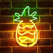 14"x8" Pineapple Neon Sign Acrylic Light Lamp Glass Gift Window Display ZS1209