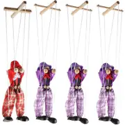 4 Packs Clown Marionette Toys Creative Pull String Puppet Kid Toys For Parent Child Interactive Toys Kids Best Gift Random Color