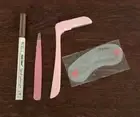 Eyebrow Tattoo Pen #2 brown,1 pair eyebrow stencil, eyebrow razor & tweezers set