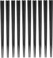 Daikoku Industrial SPS Hexagonal Chopsticks 9.1 inches (23 cm), Black, Set of 10, Commercial Use, Reuse, Made in Japan