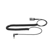 2.5mm Plug Phone Headset Adapter Cable to Quick Disconnect Coil Cord for QD Port Business Headset Adapter