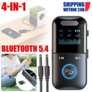 for Car Music Audio Aux Adapter USB Bluetooth 5.4 Wireless Transmitter Receiver