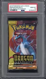 2018 Pokemon Sun & Moon Salamence Dragon Majesty Sealed Pack Psa 10 Gem Mint!