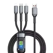 3 IN 1 Charging Cable Fast Charger USB Type C iPhone Samsung 100w Durable Braid