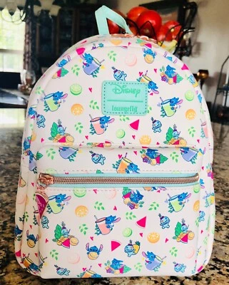 LOUNGEFLY DISNEY LILO & STITCH VACATION VIBES MINI BACKPACK