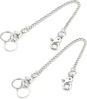 [HARPIMER] Pocket Chain Keychain Wallet Chain 2PCS Long Chain 61cm Heavy Duty for Wallet, Jeans Chain Pants Chain 2 Keyrings for Jeans Pants