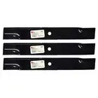 3 Blades for 54" Cut BigDog Hustler Zero Turn Ride on Lawn Mower Models 601124