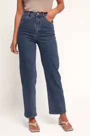 [PUP96] Abrand Venice Straight Jeans - Bella 6 mid blue wash