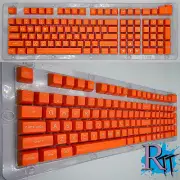 104Pcs Orange White Full Size Key PBT Double Shot Keycaps Mechanical Keyboard