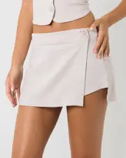 [Mooloola] Mooloola Women's Mica Hawaii Skort in Stone Grey Size 6 6 Stone Grey