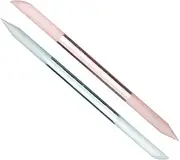 EPIGEIST 2pcs Glass Nail Art Tool Cylinder Nail Buffing File Polishing Tool for Manicure Supplies Lightweight Design for Home Salon Use