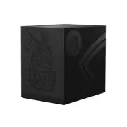Dragon Shield Double Shell Deck Box Case Shadow Black & Black Holds 100+ Cards