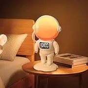 AMIR Astronaut Wake Up Light Sunrise Alarm Clock for Kids, Heavy Sleepers, Bedroom, Gradual Sunlight Alarm Clock with Sunrise Simulation, 21 Sleep Sounds, Dimmable Bedside Lamp with Timer